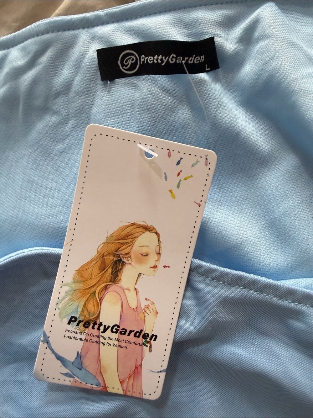 NWT Pretty Garden Ice Blue One Shoulder Rauched Bodycon Midi Dress Size L - Picture 4 of 6